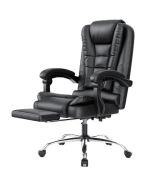 Rattantree silla de oficina ergonómica con reposapiés, negro