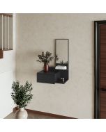 Tuhome mueble flotante eLGin con espejo incluido, Negro
