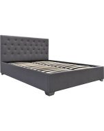 Cama doble con cofre "tino" - 160 × 200 cm - gris