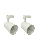 2x foco LED carril 30w, blanco 3000k, 3000lm, monofásico, color blanco