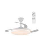 Ventilador de techo retráctil con luz LED 72w silencioso covery evo blanco