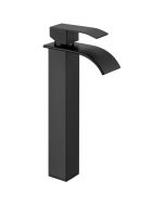 Grifo de lavabo cascade - cecipa max - acero inox - negro - altura 320 mm -