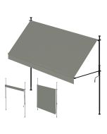 Toldo terraza cityline gris – portátil y sin taladrar – protección uv