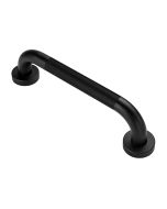 Kibath asa seguridad antideslizante de 40 cm negro mate de acero inoxidable
