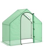 Invernadero pequeño 180x100x168 cm pe, acero color verde Outsunny
