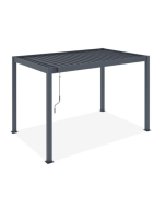 Pérgola bioclimática autoportante PIANA de aluminio gris 3x2m