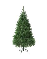 Árbol de navidad artificial con soporte metálico, 140 cm, verde