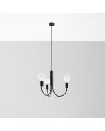 Candelabro piccolo 3 negro acero 45x100x45cm