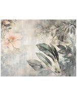 Papel pintado pared hojas flores 400x280 fotomurales dormitorio