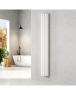 Emke radiador agua caliente tubo redondo blanco 180x24 cm doble capa