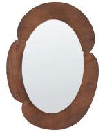 Espejo de pared alvena 60 cm 80 cm marrón oscuro
