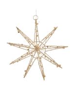 Decoración de navidad estrella coLGante LED dorada 30cm para interior
