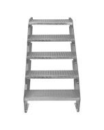 Escalera galvanizada ajustable de 5 escalones 600mm de ancho