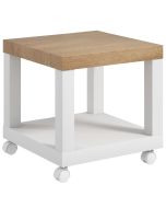 Mesa auxiliar 40x40x40 cm mdf bicolor Homcom, hogar - muebles de salón