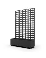 Tabique toma con jardinera acero 190x82x38cm - negro [casa.pro]
