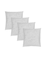 Pack 4 rellenos de cojín 40x40cm fibra hueca fusionhome