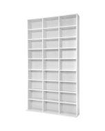 Tectake estantería para cds 27 estantes, 1080 cds capacidad, blanco
