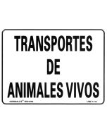 Señal transporte animales vivos PVC 300x400mm rd21065