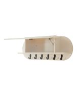 Perchero de pared vilkön con puerta abatible 80x16x30 cm - beige [en.casa]