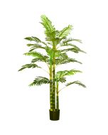 Planta artificial peva, pp color verde 19.5x19.5x190 cm homcom