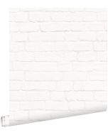 Estahome papel pintado pared de ladrillos blanquecino 53 cm x 10.05 m