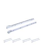 Guías para cajón 45 cm| parcial | f.inferior | 20kg | blanco | 5 unds
