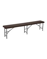Banco plegable catering efecto ratán 180x30x43cm 7house