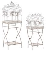 Conjunto de 2 estanterías sicily 43/37 cm 122/90 cm metal gris