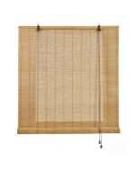 Estor de bambú, estor enrollable de bambú natural marrón claro, 150 x 175cm