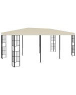 vidaXL cenador color crema 3x6 m
