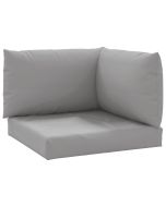 vidaXL cojines para palets 3 unidades tela oxford gris