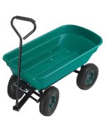 Carrito de mano con función de inclinación y con carga de 120 kg verde