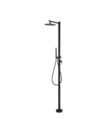 Ducha de piscina kansas en acero inox negro mate | poolimex