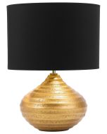 Lámpara de mesa kuban cerámica dorado