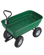 Carrito de mano con función de inclinación y con carga de 300 kg verde