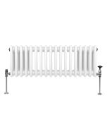 Radiador tradicional horizontal de 3 columnas - 300 x 832 mm - blanco