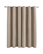 vidaXL cortina opaca con anillas de metal beige 290x245 cm