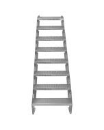 Escalera galvanizada ajustable de 8 escalones  600mm de ancho