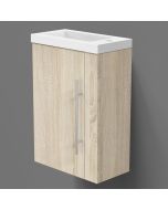Aica mueble de baño con lavabo, roble, 44 x 23 x 60 cm