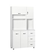 Alacena de cocina 100x39.5x183.5 cm color blanco Homcom, hogar - cocina