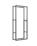 Estante para leña 65x25x150 cm metal Outsunny, hogar - climatización