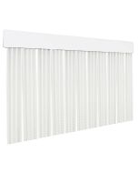 Cortina exterior o interior PVC  (210x90cm, transparente+filo blanco p16)