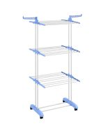 Tendedero de ropa 125x64x172 cm acero color azul Homcom