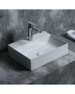 Lavabo de sobreponer k45 cerámica 45,5x12,5x35,5 cm blanco