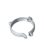 Abrazadera pvc 80 mm gris