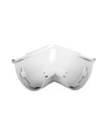 Ángulo de canalón de pvc curvo blanco 125 mm