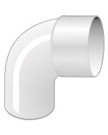Codo bajante 87º blanco