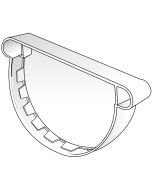Tapa de canalón de pvc curvo blanco 125 mm