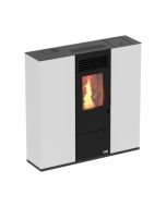 Estufa de pellet canalizable de pasillo 10kW blanco Stove Canadian