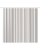 Cortina de ducha - rayen - 180x200cm - en pva - rayas blancas y beige